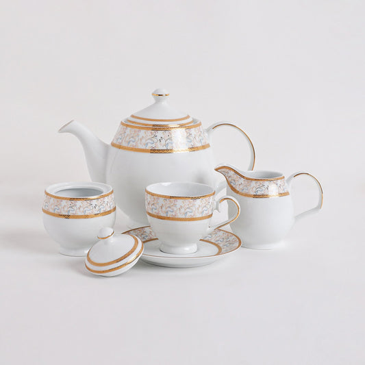 Golden Bouquet Tea Set (17 Pcs)