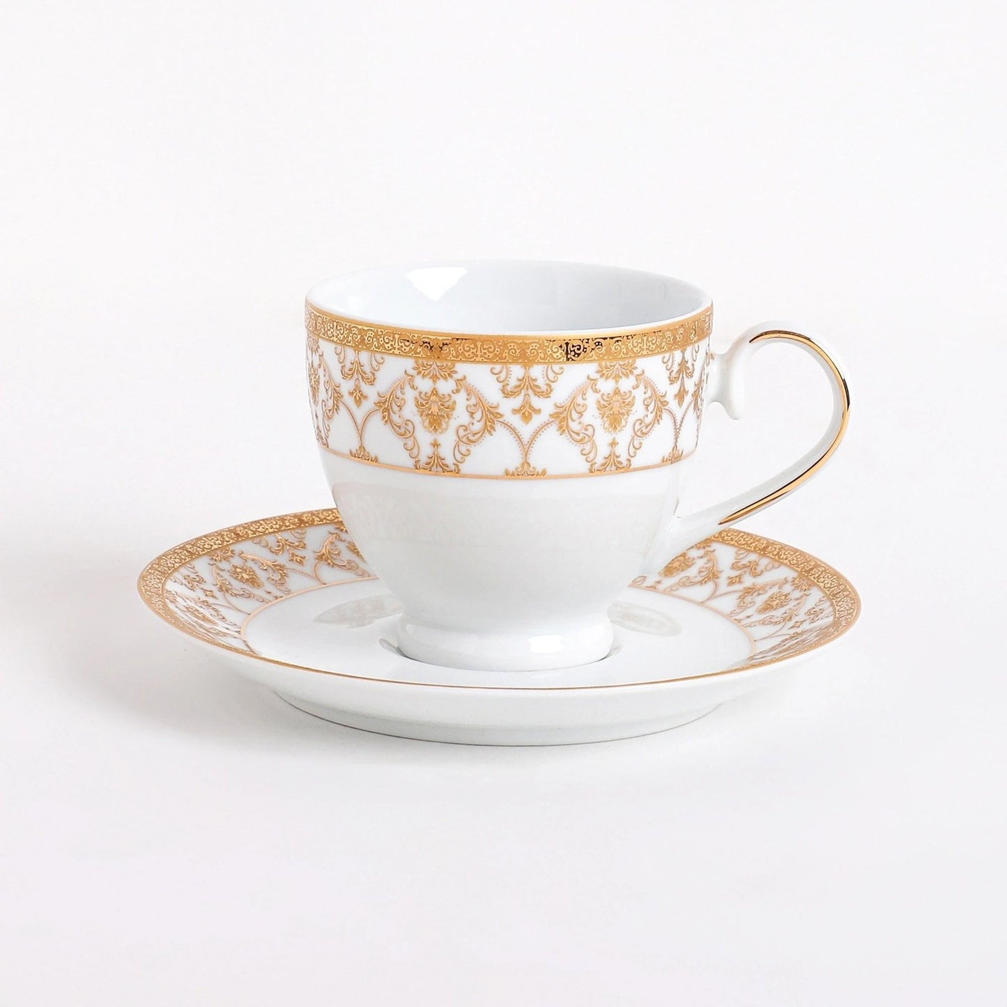 Golden Royale Cup & Saucer Set (12 Pcs)