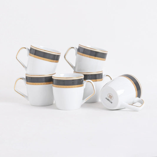 Golden Noir Mug Set (6 Pcs)