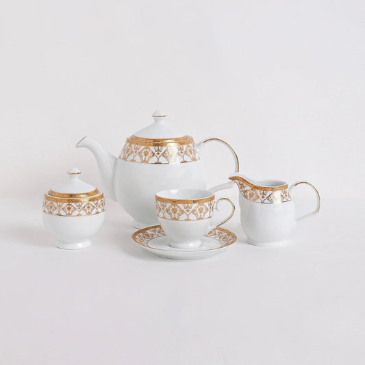 Golden Royale Tea Set (17 Pcs)
