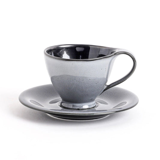 Black Eclipse Cup & Saucer Set (12 Pcs)