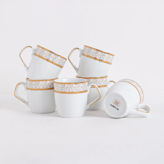 Golden Bouquet Mug Set (6 Pcs)