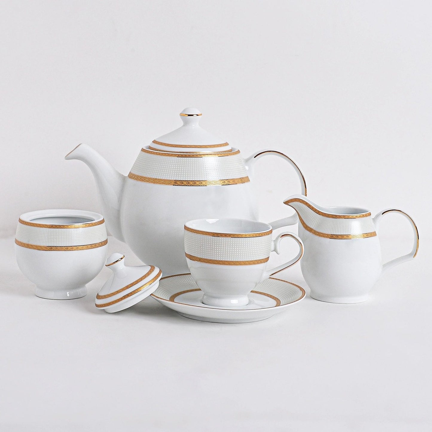 Golden Oasis Tea Set (17 Pcs)